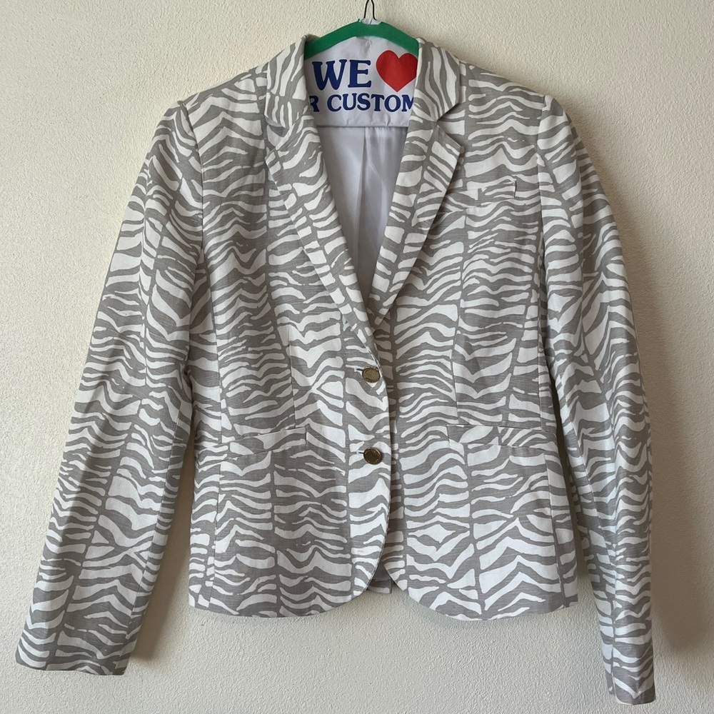 Calvin Klein Zebra Pattern Blazer